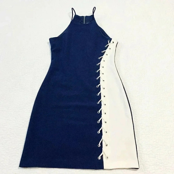 Parker Florence Sleeveless LaceUp Colorblock Dress - Picture 3 of 6